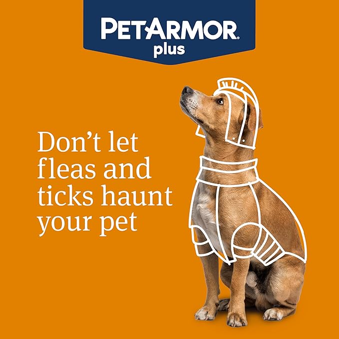 PetArmor Plus Flea and Tick Prevention for Dogs, Dog Flea and Tick Treatment, 6 Doses, Waterproof Topical, Fast Acting, X-Large Dogs (89-132 lbs)