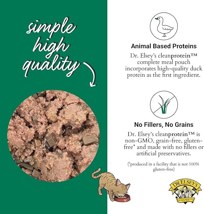 Dr. Elsey's cleanprotein Duck & Chicken Homestyle Recipe All-Meat Pouch (Pack of 12)