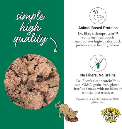 Dr. Elsey's cleanprotein Duck & Chicken Homestyle Recipe All-Meat Pouch (Pack of 12)