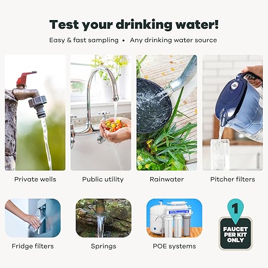 Ultimate Home Water Test Kit for Drinking Water | Tests for 250+ Parameters Like Lead, Bacteria, and VOCs | EPA Certified Well or Tap Water Test