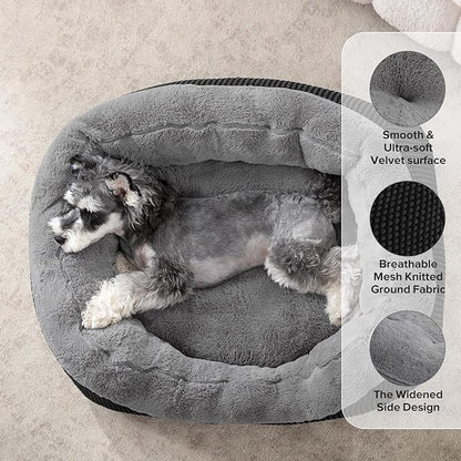 INVENHO Small Dog Bed Orthopedic Warming Soft Calming Sleeping Durable with Anti-Slip Bottom