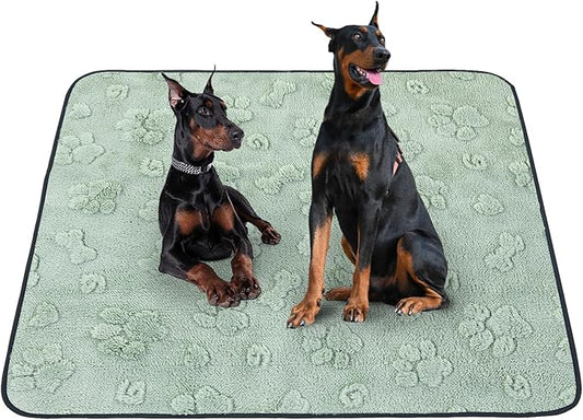 LOOBANI Washable Pee Pads for Dogs: 72"x72" Super Absorbent Reusable Dog Pee Pads Extra Large, Waterproof and Leakproof Whelping Pad for Potty Training, Playpen, Crate,Floor and Bed