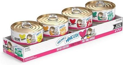 Weruva BFF Minced Natural Wet Cat Food, Batch O Besties Variety Pack, 5.5oz Can, Pack of 8