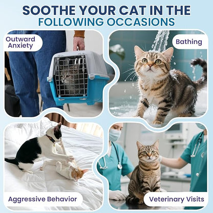 Cat Calming Treats, 200 Soft Chews Hemp Calming for Cats Gut Health with Probiotics, Calm Cat Treats for Anxiety and Stress Relief & Probiotic for Cats Digestive Health Chicken Flavor