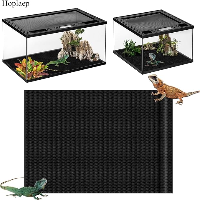 Reptile Carpet Tank Accessories, Pet Cushions, Black