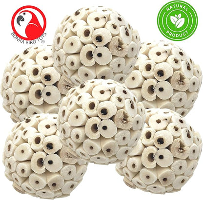 Bonka Bird Toys 2117 Pk6 Sola Atta Balls Foot Talon Craft Part Parrot Bird Toys Conure Parakeet Cockatiel