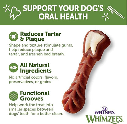 WHIMZEES Wellness Value Box Dog Dental Treats, Natural Chews, Medium Size (44 Count)