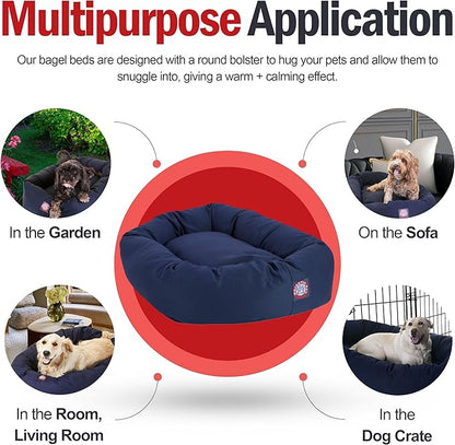 Majestic Pet 32 inch Blue Bagel Dog Bed Products