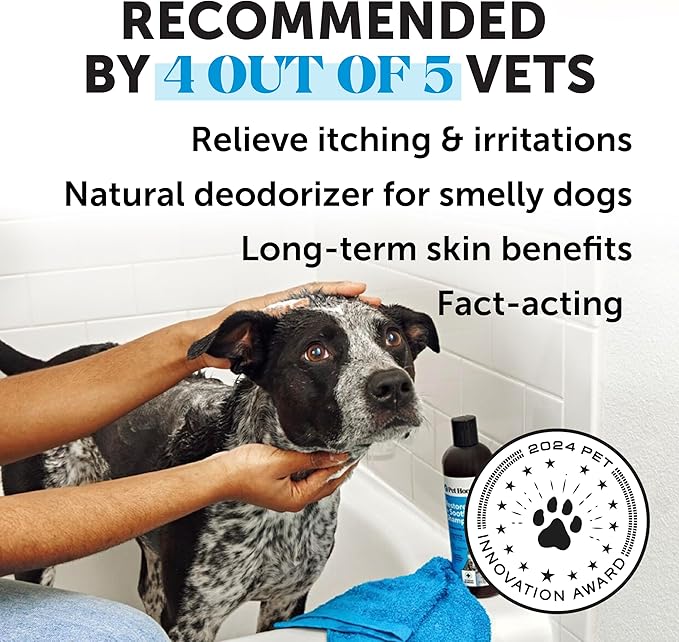 Restore + Soothe Shampoo for Sensitive Skin for Dogs & Cats - Dog Skin and Coat Supplement - Soothes Itching, Irritation and Hot Spots (Lavender) - 12oz