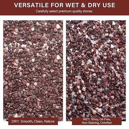 NUPICK 6 lbs Pebbles for Indoor Plants, 1/5 Inch Pea Gravel for Fish Tank, Polished Decorative Rocks for Succulent, Natural River Stones for Vases, Cactus, Landscaping, Bird Bath, Aquarium, Red