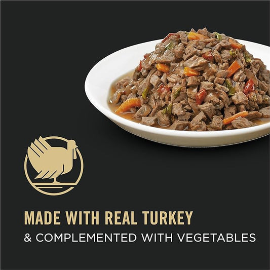 Purina Pro Plan Gravy, High Protein Wet Cat Food, COMPLETE ESSENTIALS Turkey & Vegetable Entree - (Pack of 24) 3 oz. Pull-Top Cans