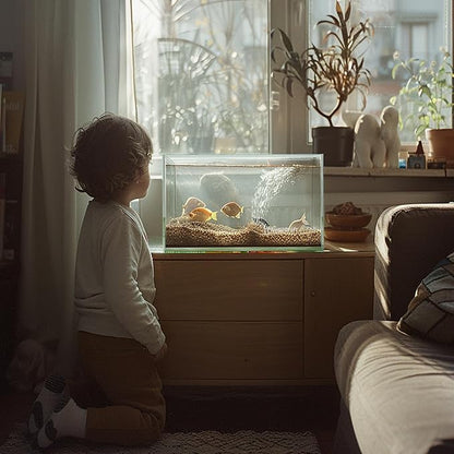 Ultra Clear Glass Fish Tank, 16 Gallon，6mm Thickened Rimless Aquarium Tank Low Iron, Large Big Aquarium 23.6in x11.8 in x14.2in