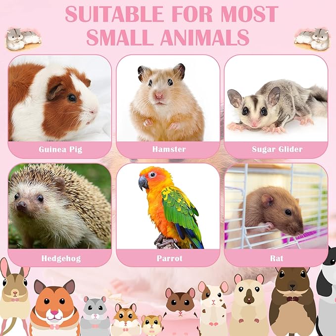 Maitys 2 Pcs Hanging Rat Hammock Guinea Pig Bedding Soft Warm Ferret Cage Accessories Small Animal Play Sleep Bed for Sugar Glider Hamster Chinchilla Mice Squirrel