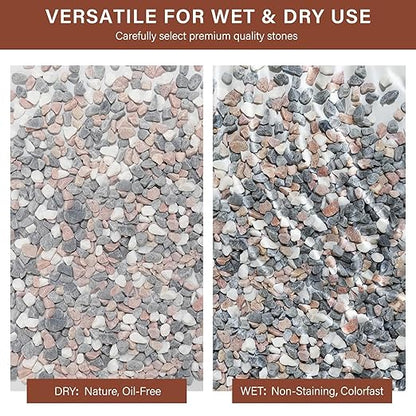 NUPICK 12 lbs Pebbles for Indoor Plants, 1/5 Inch Pea Gravel for Fish Tank, Decorative Rocks for Succulent, Natural River Stones for Vases, Cactus, Landscaping, Bird Bath, Aquarium, Mixed