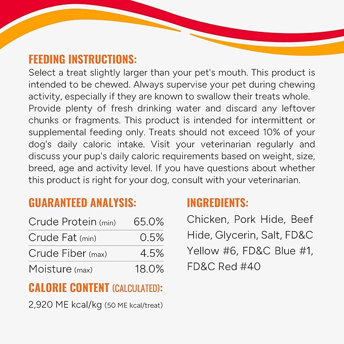 Good ‘n’ Fun Triple Flavor Wings Chews for All Dogs, Treat Your Dog to Long-Lasting Chews Made with Chicken, Pork Hide and Beef Hide, , 4 Ounces