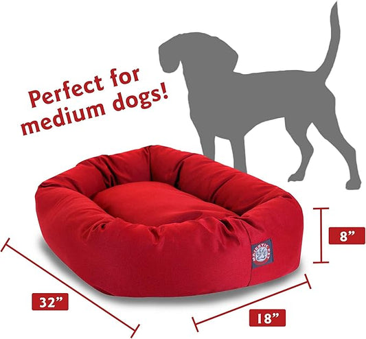 Majestic Pet 32 inch Red Bagel Dog Bed Products
