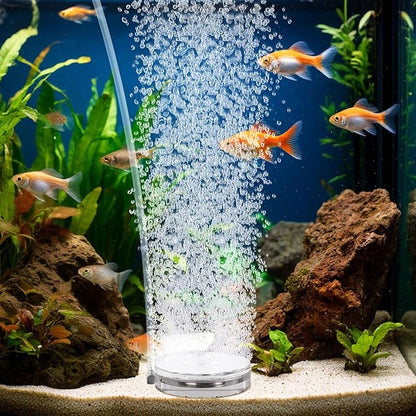 hygger Air Stones for Aquariums, Transparent Acrylic Fish Tank Bubbler Kit with Air Tube, Ultra Silent Bubble Stone Super-High Dissolved Oxygen Diffuser for Aquarium Fish Tank and Hydroponic