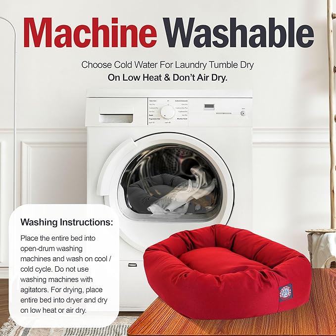 Majestic Pet 52 inch Red Bagel Dog Bed Products