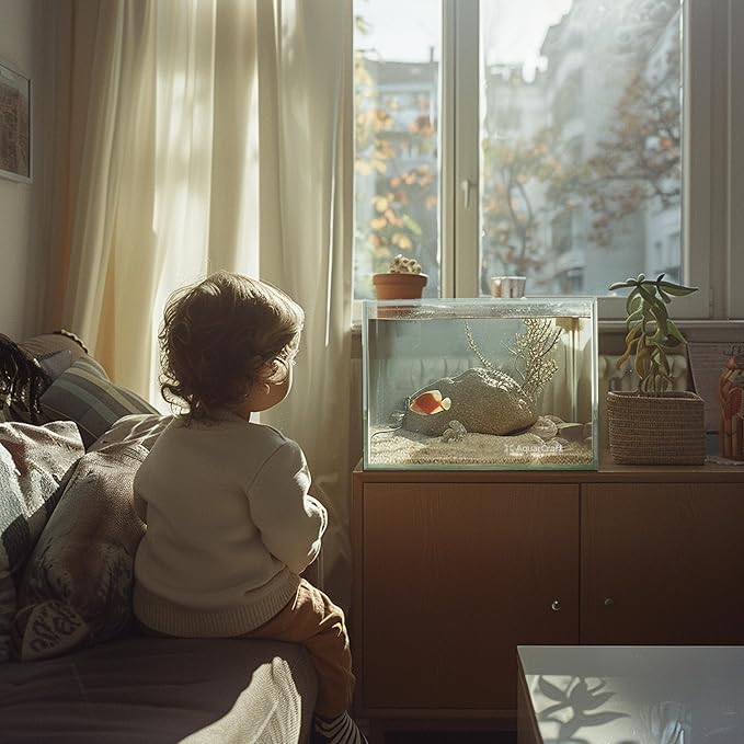 Ultra Clear Glass Fish Tank 10 Gallon, 6mm Thickened Rimless Aquarium Tank Low Iron, Standard Aquarium 17.7in x 11.8in x 11.8in