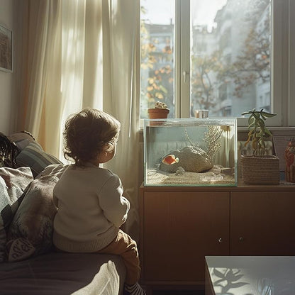 Ultra Clear Glass Fish Tank 10 Gallon, 6mm Thickened Rimless Aquarium Tank Low Iron, Standard Aquarium 17.7in x 11.8in x 11.8in