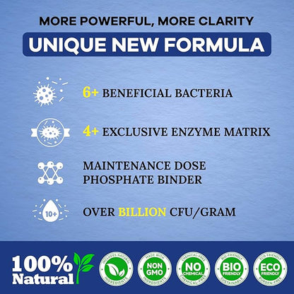 Dr. Raifya's Pond Fresher - 16 Packets - Pond Water Treatment for Outdoor Areas, Long-Lasting Clean Water & Odor with Beneficial Bacteria, Easy to Use, Fish, Pets & Plants Safe