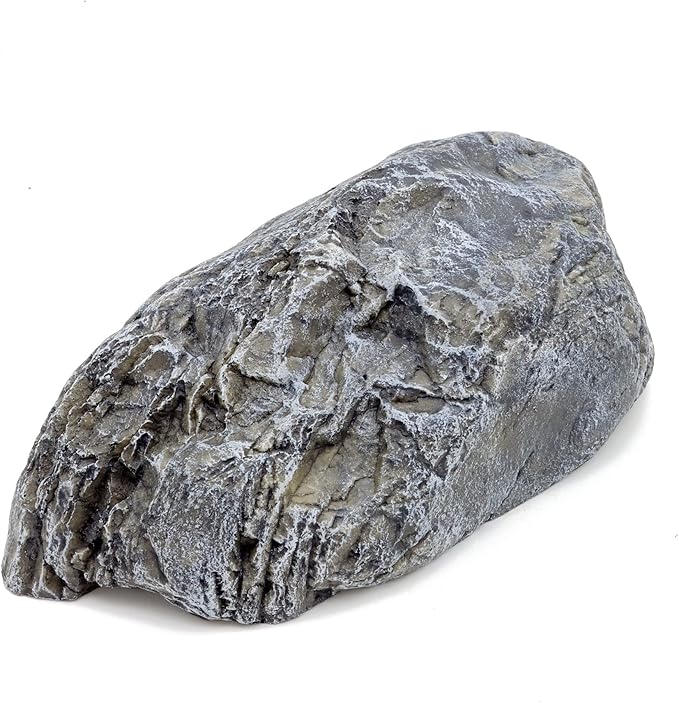 JIHAQUA Reptile Rock Reptile Hide Cave Hideout Terrarium Habitat Decor Ornament Shelter (Style B)