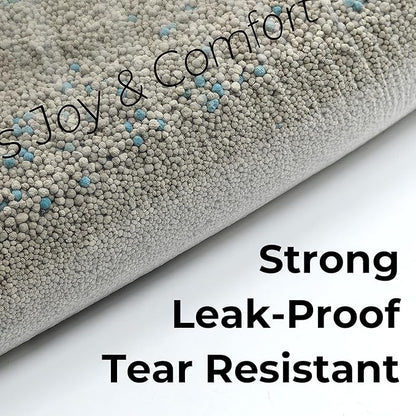 100 Pack Cat Litter Waste Bags, Compatible with Litter Robot 4 & 3, Pre-Separated Transparent Drawstring Liners, Heavy Duty 9-11 Gallon Replacement Bags for Self-Cleaning Litter Box