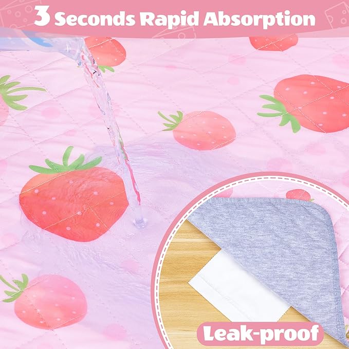 2 Pack Guinea Pig Bedding, Washable Guinea Pigs Cage Liner Reusable Guinea Pig Mat Waterproof Guinea Piggy Bedding for Cage, Super Absorbant Pee Pads for Small Animals Hamster Rabbit Squirrel