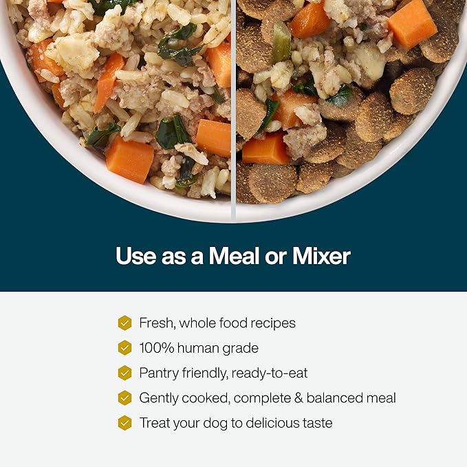 JustFoodForDogs JustFresh Home-Cooked Chicken and Beef Dog Food Variety Pack with No Preservatives, Resealable Packaging, Human Grade Wet Dog Food, 12 oz - 8 Pack