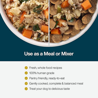 JustFoodForDogs JustFresh Home-Cooked Chicken and Beef Dog Food Variety Pack with No Preservatives, Resealable Packaging, Human Grade Wet Dog Food, 12 oz - 8 Pack