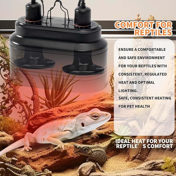 100W Reptile Heat Lamp(2 Packs)-Ceramic Heat Emitter for Reptiles Amphibian Pet Brooders Chicken Incubation, and Terrariums Turtle Lizard Bearded Dragon Snake E26