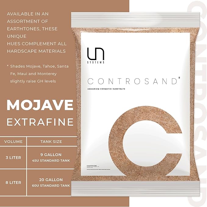 Ultum Nature Systems Controsand Mojave Aquarium Sand (8L) - Freshwater Tank Substrate for Live Shrimp & Planted Aquariums