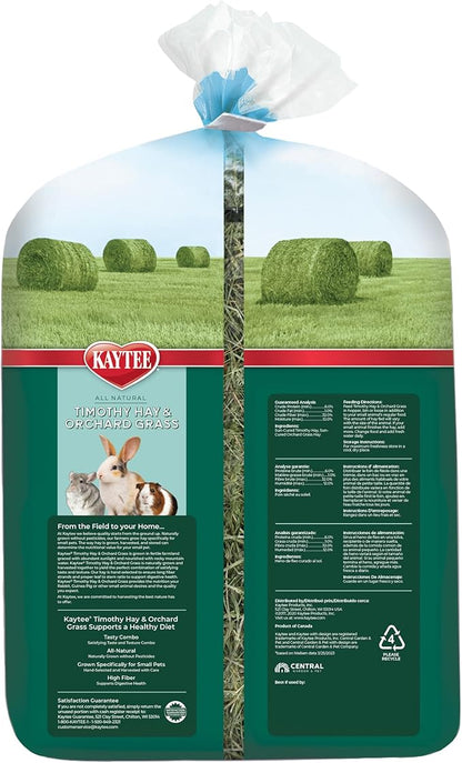 Kaytee Timothy Hay & Orchard Grass for Guinea Pigs, Rabbits & Other Small Animals, 48 oz
