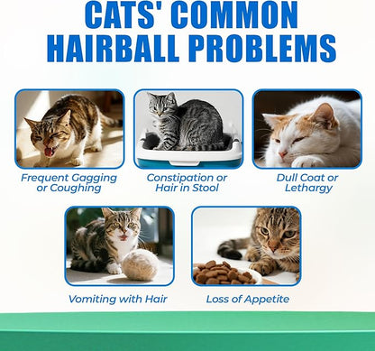 Just Try 300 Bites Cat Grass,Hairball Relief & Digestive Support Cat Treats - with Pumpkin, & Omega-3 Fish Oil, Chicken Flavor, Hairball Treatment for Cats
