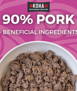 KOHA Limited Ingredient Diet Pork Entrée for Dogs- Sensitive Stomach Canned Dog Food - High Protein, No Fillers Pate Dog Food - 13 oz Pack of 12