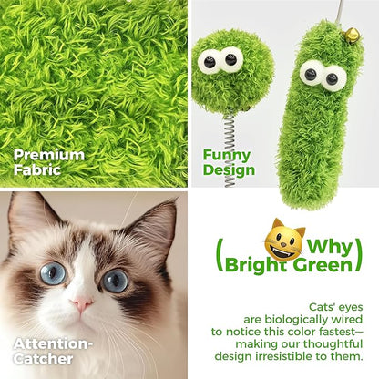 TINYBEAST 34.7" Tall Cat Scratching Post, 3 in 1 Sisal Cat Scratcher, Heavy Duty 4.3" Diameter Cat Tree with Hanging Bell Ball Toy and Reinforced Stable Base for Indoor Adult Cats & Kittens(Grey)