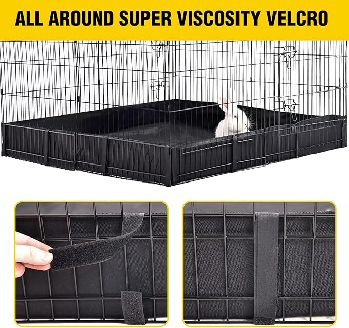 Aivituvin Pet Playpen Indoor & Outdoor Expandable Exercise Pen for Small Animals Rabbit cage with Waterproof Layer,Attach The Hutch Freely