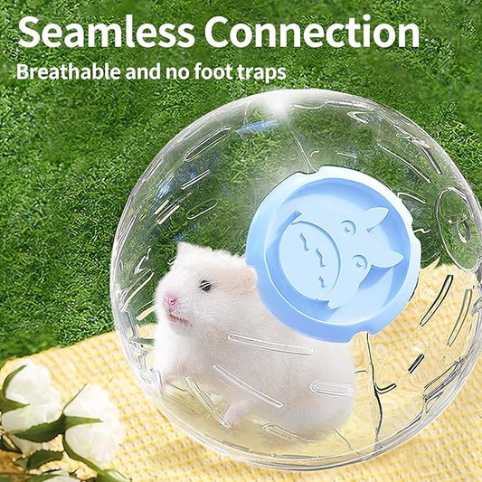 7.9 inch Hamster Ball, Exercise Toys, Running Ball, Clear Plastic Balls, Large Space, Easy to Clean, Hamster Cage Accessories, for Small and Medium Hamsters, Syrian Dwarf Hamster, Blue