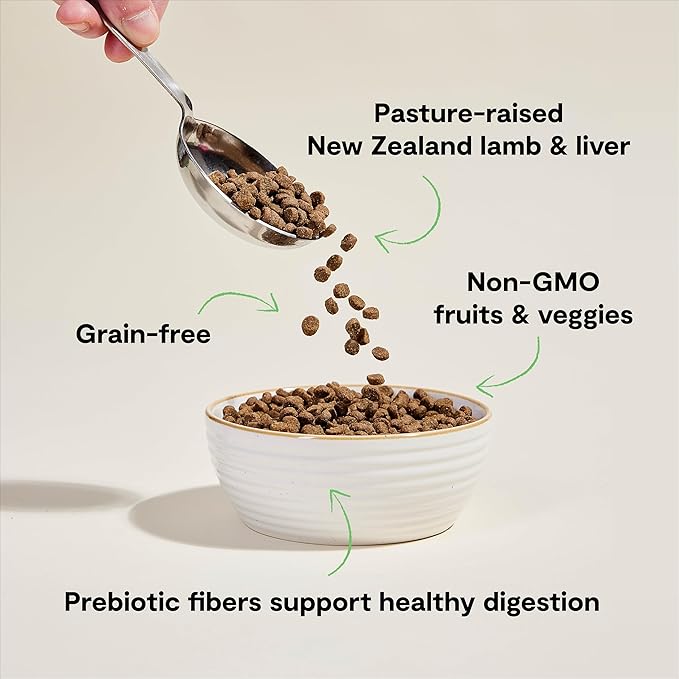 Open Farm, Grain Free Dry Cat Food, High-Protein Kibble for a Complete & Balanced Diet, Non-GMO Fruits & Vegetables, Prebiotic Fibers to Support Digestion, Pasture-Raised Lamb Recipe, 8lb Bag