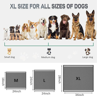 Boscute Charcoal Super Absorbency Puppy Pads, Activated Carbon Odor-Control XL 28"x34" Leak-Proof Pet Training Pee Pads, Disposable Potty Pads for Dogs Cats, Rabbits 100Counts