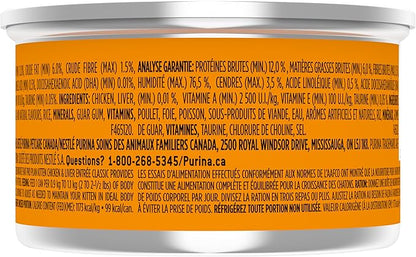 Purina Pro Plan Pate, High Protein Wet Kitten Food, DEVELOPMENT Chicken & Liver Entree - (Pack of 24) 3 oz. Pull-Top Cans