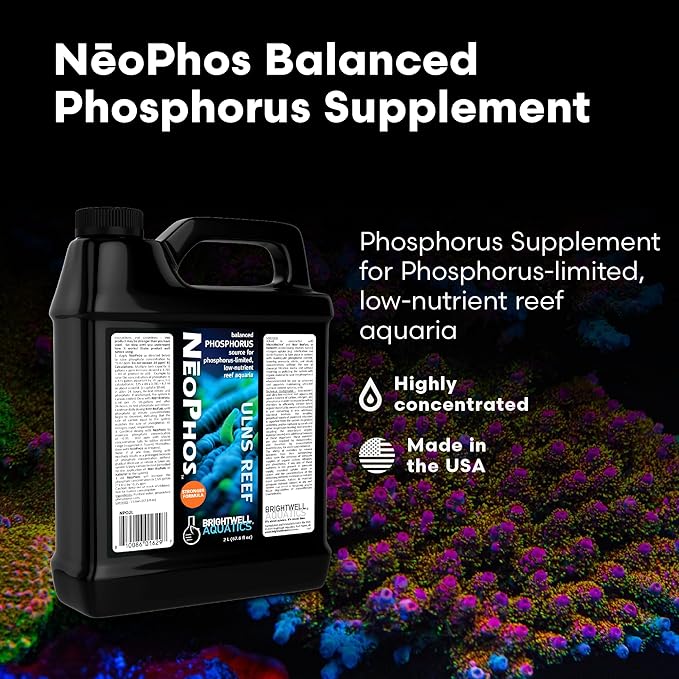 Brightwell Aquatics - NeoPhos - Balanced Phosphorus Source for Phosphorus-Limited, Low-Nutrient Reef Aquaria - Aquarium Water Treatments, 67.6 fl oz
