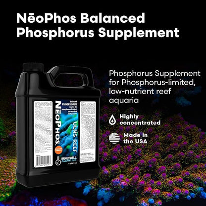 Brightwell Aquatics - NeoPhos - Balanced Phosphorus Source for Phosphorus-Limited, Low-Nutrient Reef Aquaria - Aquarium Water Treatments, 67.6 fl oz