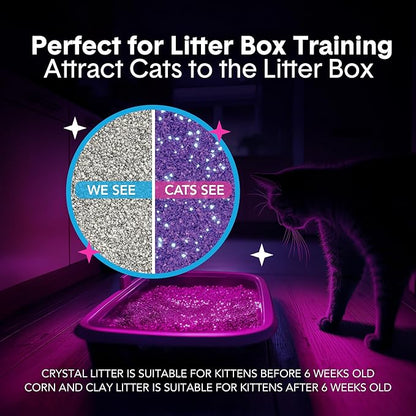 Boxie Glo Clumping Clay 30 Day Odor Control Cat Litter, 99.9% Dust-Free, Low Tracking, UV Light Attractant, 28 lb