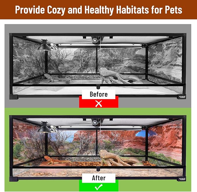 Riare 6 Pack Natural Coconut Chip Substrate for Reptiles- Compressed Coconut Husk Reptiles Bedding, Coco Husk Chip Terrarium Substrate for Snakes, Tortoises, Ball Python, Frogs, Bearded Dragon, Lizard