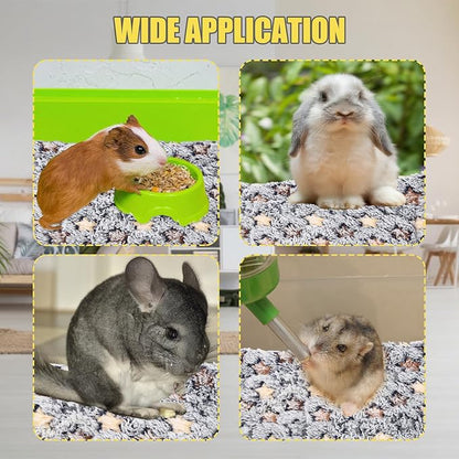 Guinea Pig Bed, 2 Pcs Double-Layer Coral Fleece Guinea Pig Beds and Bunny Beds, Soft and Skin-Friendly, Suitable for Small Animals Such as Rabbits and Hamsters(12.6 * 9.8Inch)