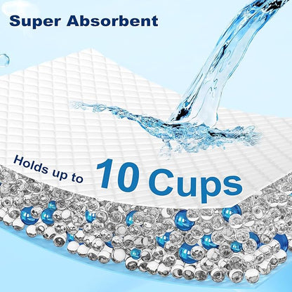 MIZOK Dog Pads Extra Large 30x36in Puppy Pads XL Super Absorbent, Potty Pads with 6-Layer Leak-Proof and Quick-Dry Surface, Wee Wee Pads for Dogs Scented with Jellyfish Pattern(40 Counts)