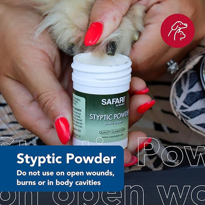 Coastal Pet Safari Pet Styptic Powder - Blood Clotting Powder for Pet and Dog First Aid Kit and Grooming - One Size