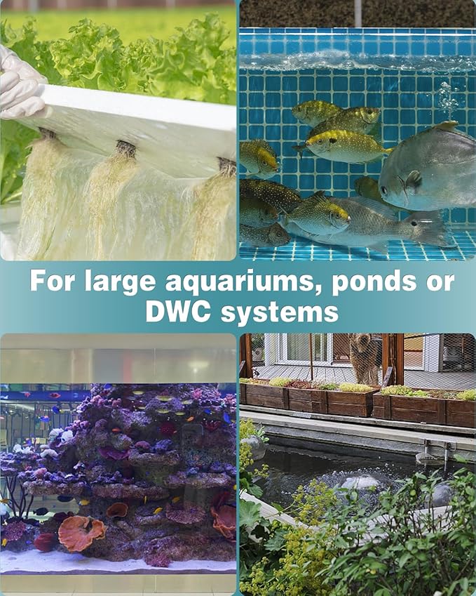 Pawfly Aquarium Air Stone 12 Inch Fish Tank Air Stone Bubbler Cylindrical Bubble Release Tool Oxygen Diffuser for Large Air Pump Fish Tank Outdoor Garden Ponds and DWC System