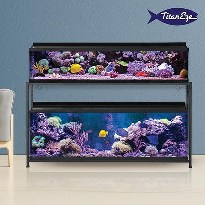 55 Gallon Double Aquarium Stand (2 Stands in 1), Fish Tank Stand, Bird Cage Stand, 50.5" W x 32" H x 13" D